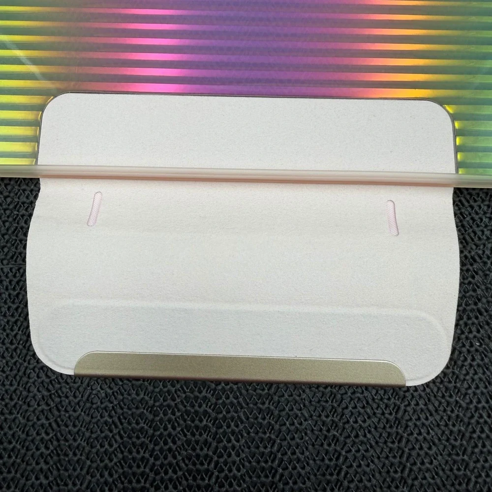 Holographic Rainbow Iridescent Tablet Case Pink Trifold Stand Cover 11 x 8.5